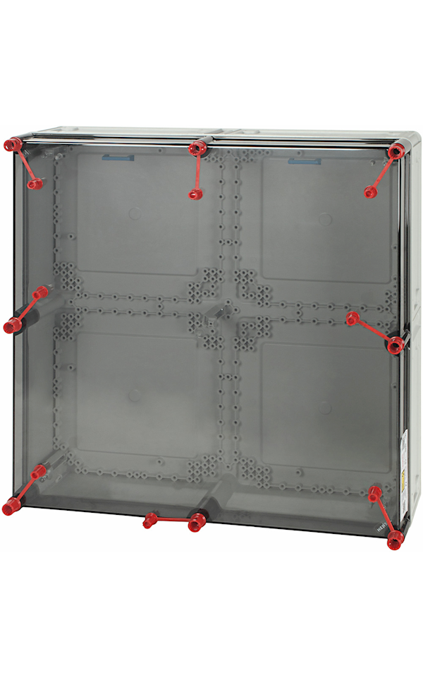 Hensel Mi 0800-CS üres szekrénymodul, 600 × 600 mm, átlátszó fedéllel és takarólappal